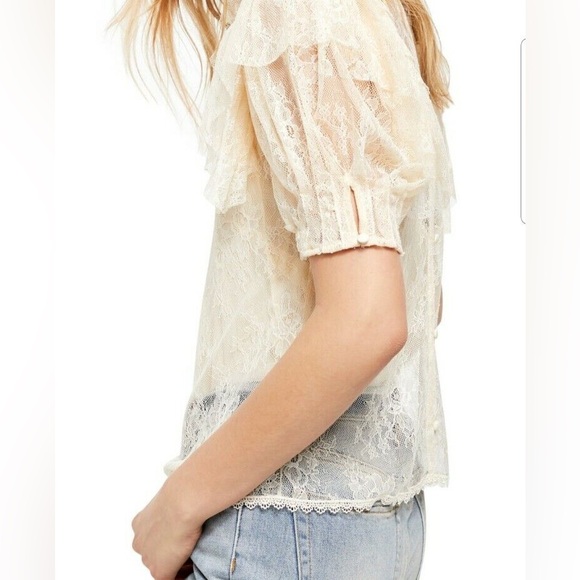 FREE PEOPLE SECRET ADMIRER LACE Top NWT - Picture 9 of 16